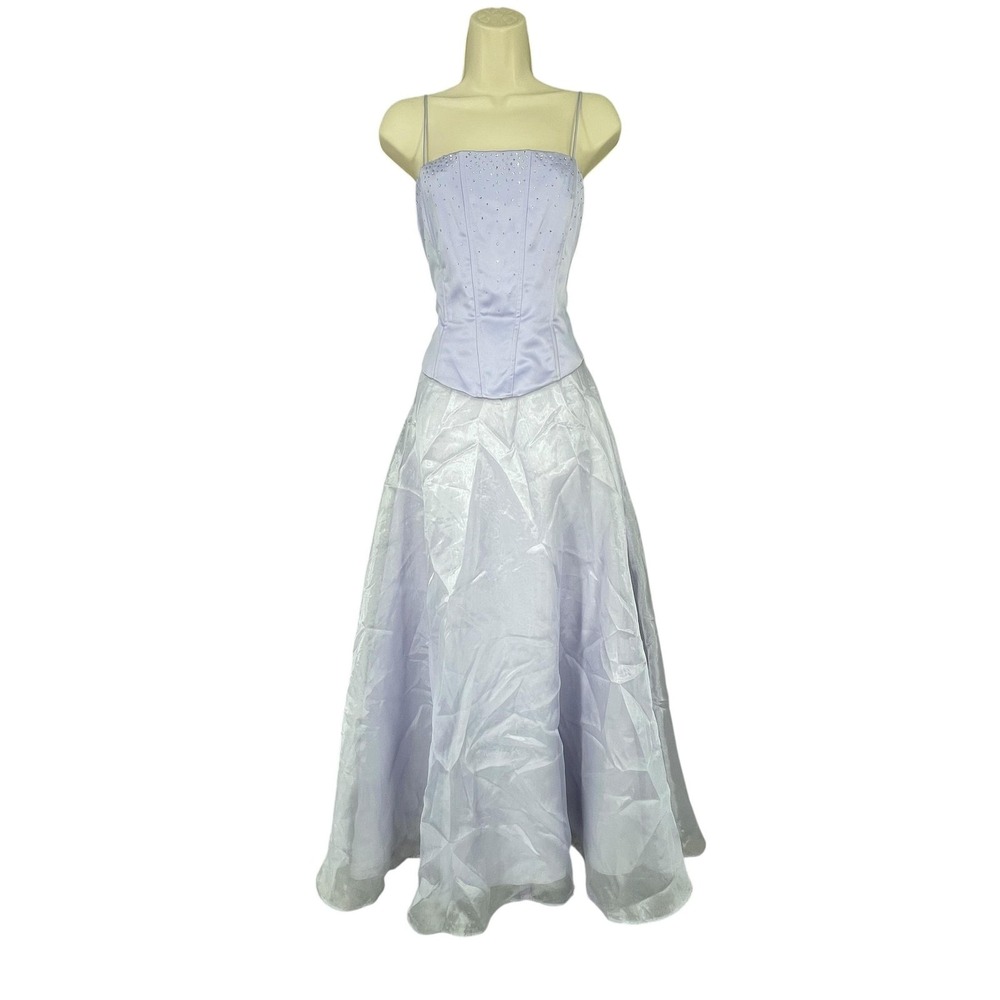 Dave & Johnny Corset Dress Women Lavender Fairy Formal Gown Prom Maxi Size 5-6